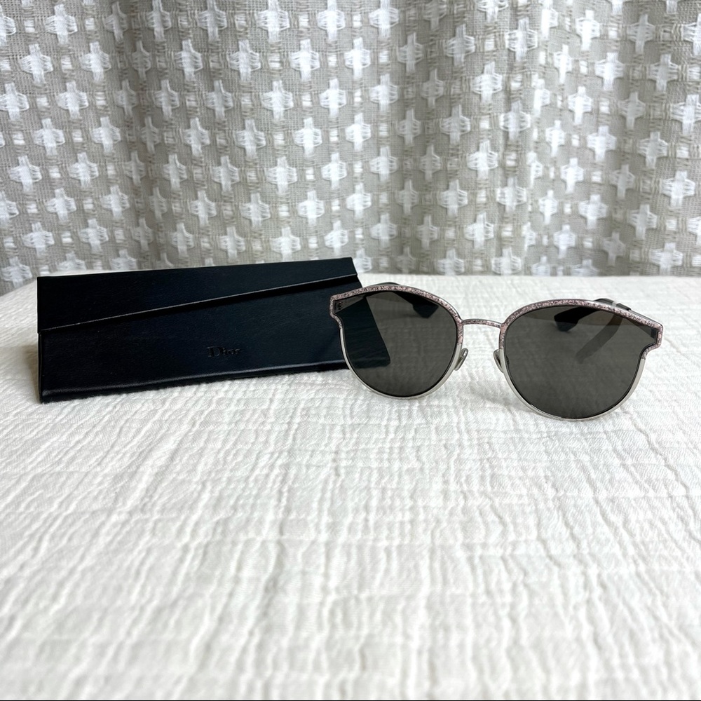 CHRISTIAN DIOR Sunglasses Marble Silver w/case NWT - Picture 2 of 16